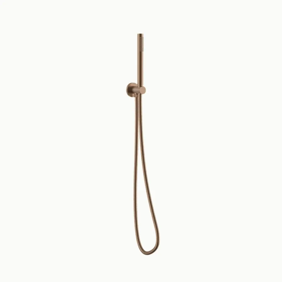 Hand shower with hose, brushed rose gold