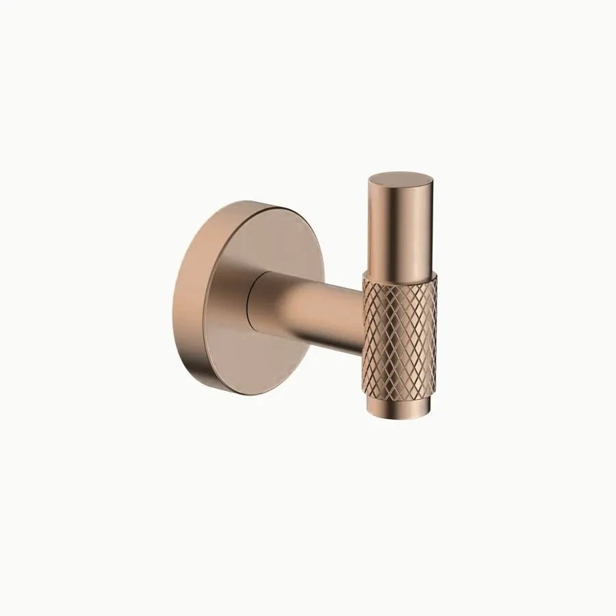 Robe hook, brushed rose gold