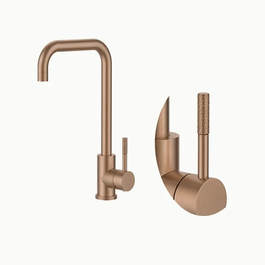 Kitchen faucet, brushed rose gold
