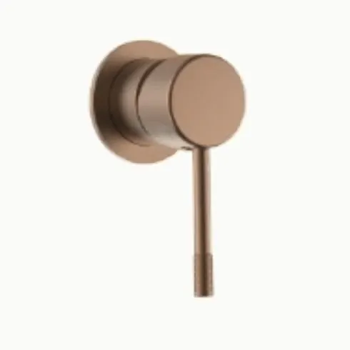Concealed shower valve, brushed rose gold