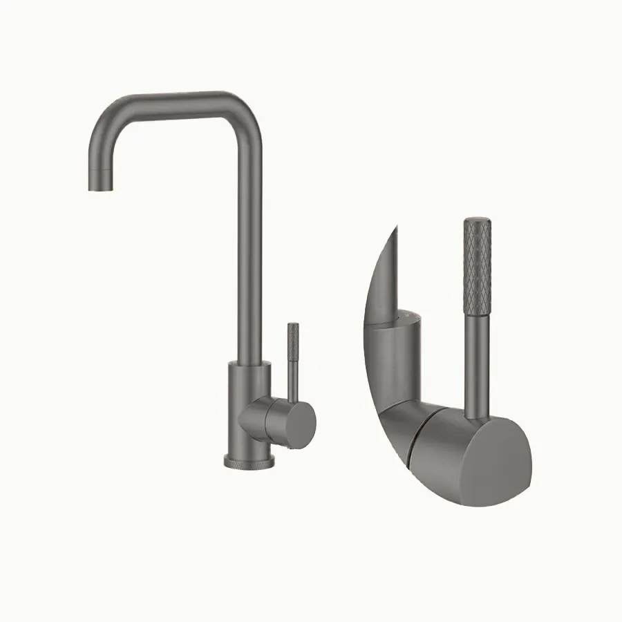 Kitchen faucet, brushed gun metal