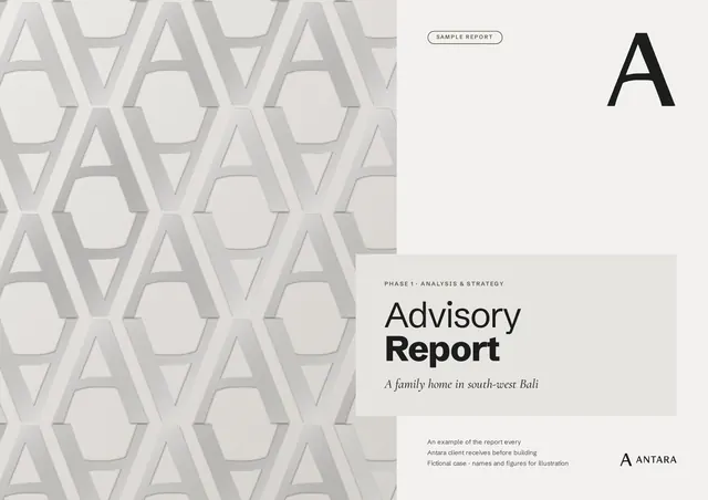 Cover of the Antara sample advisory report